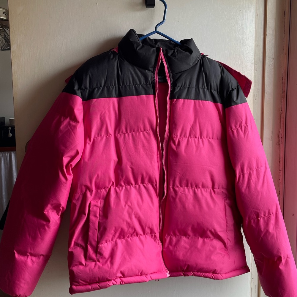 Hot Pink Winter Puffer Jacket